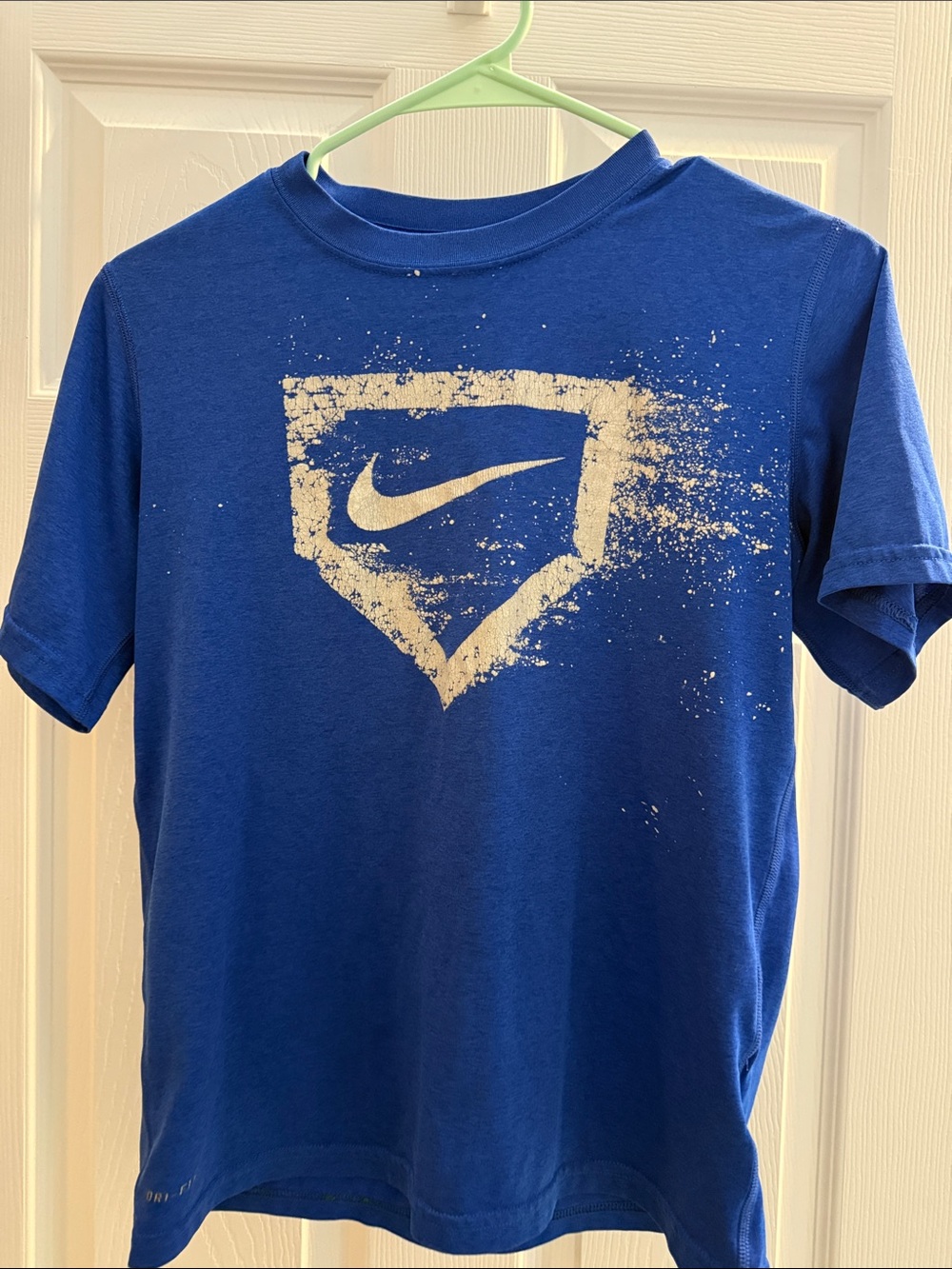 Boys Nike Blue Tee with baseball symbol